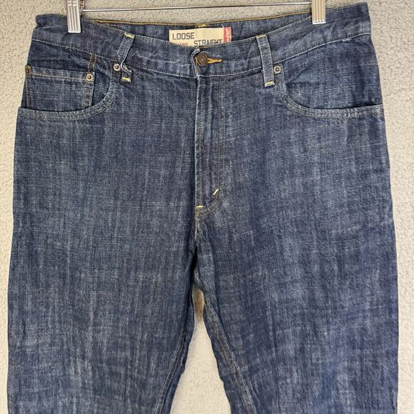 Levi‎ 569 Jeans Men's 34x32 Loose Straight Fit Comfort Medium Wash Denim Western - Picture 2 of 12